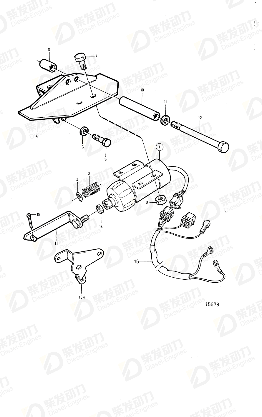 volvo penta Cable kit 873638 Drawing volvo penta Cable kit 873638 Drawing
